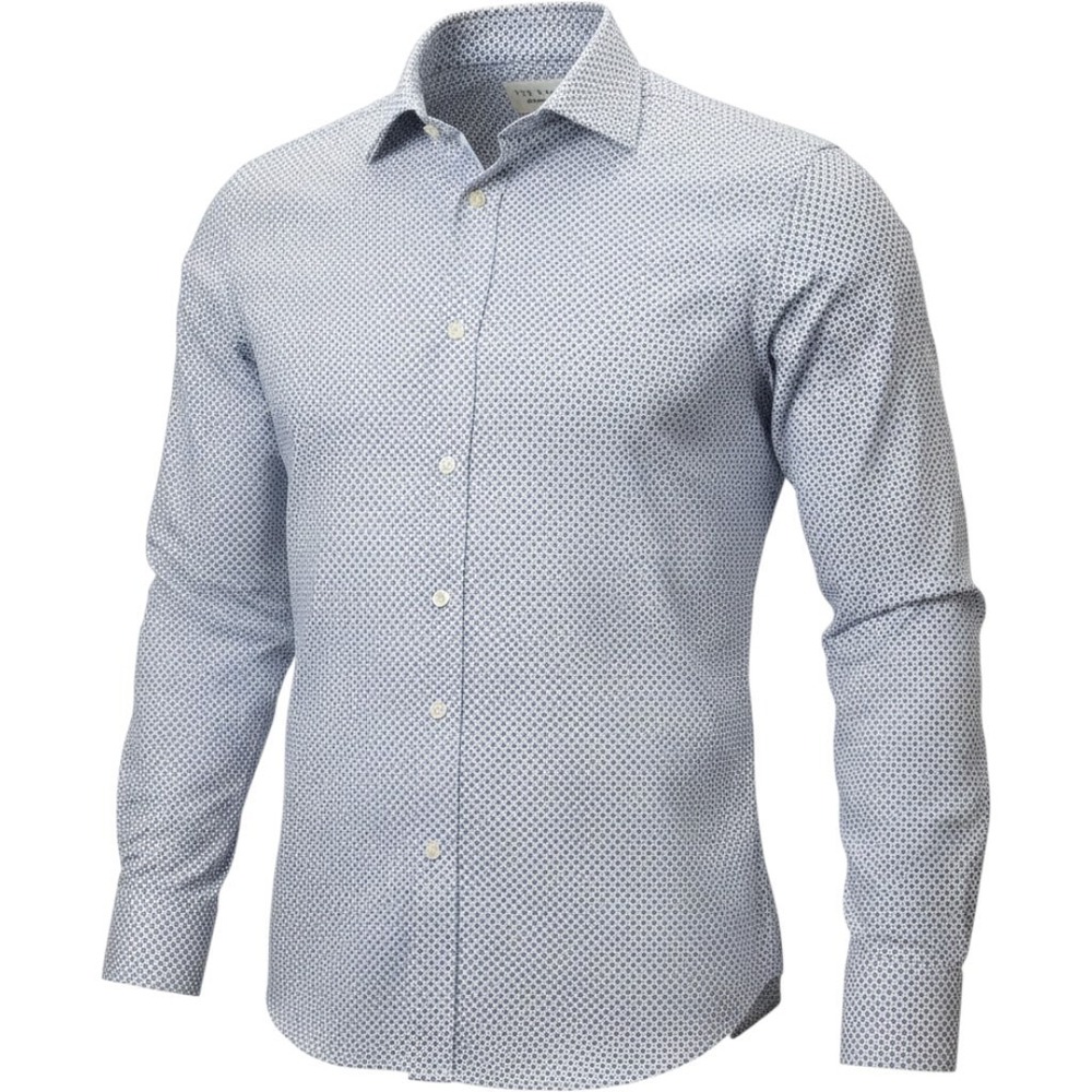 Ted Baker Endurance Dress Shirt Dotted Print Long Sleeve Blue 15.5 32/33